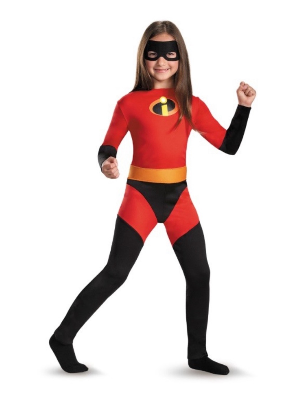 NWOT Disney Pixar Incredibles Violet Girls Halloween Costume w/ Mask & Belt 4/6X